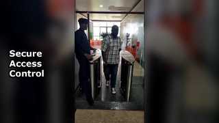 유리 개찰구 지문 액세스 제어